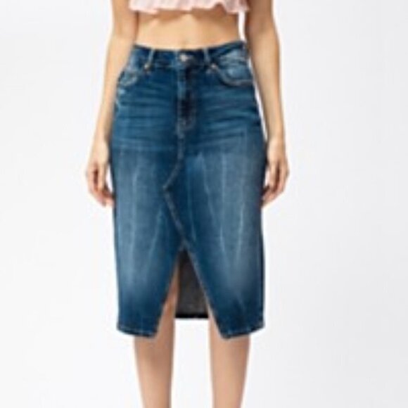 Sam Edelman Maribelle Release Hem denim skirt - Picture 2 of 9